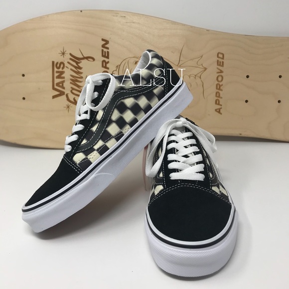 VANS Old Skool Blur Check Black Classic W AUTHENT - Picture 8 of 9